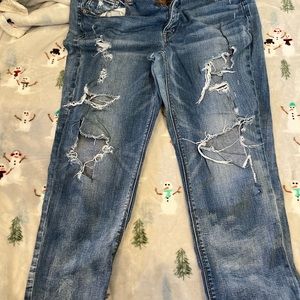 AE distressed BF jeans